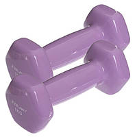 Гантели виниловые Dumbbells Beauty 2x1кг для фитнеса, аэробики, тренировок (TA-2777-1)