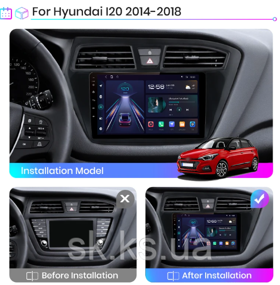 Junsun 4G Android магнітола для Hyundai I20 2014-2018