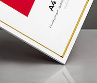 Фоторамка пластиковая 21х30 (А4) белая. Рамка для фото, дипломов, грамот, сертификатов. Код/Артикул 160
