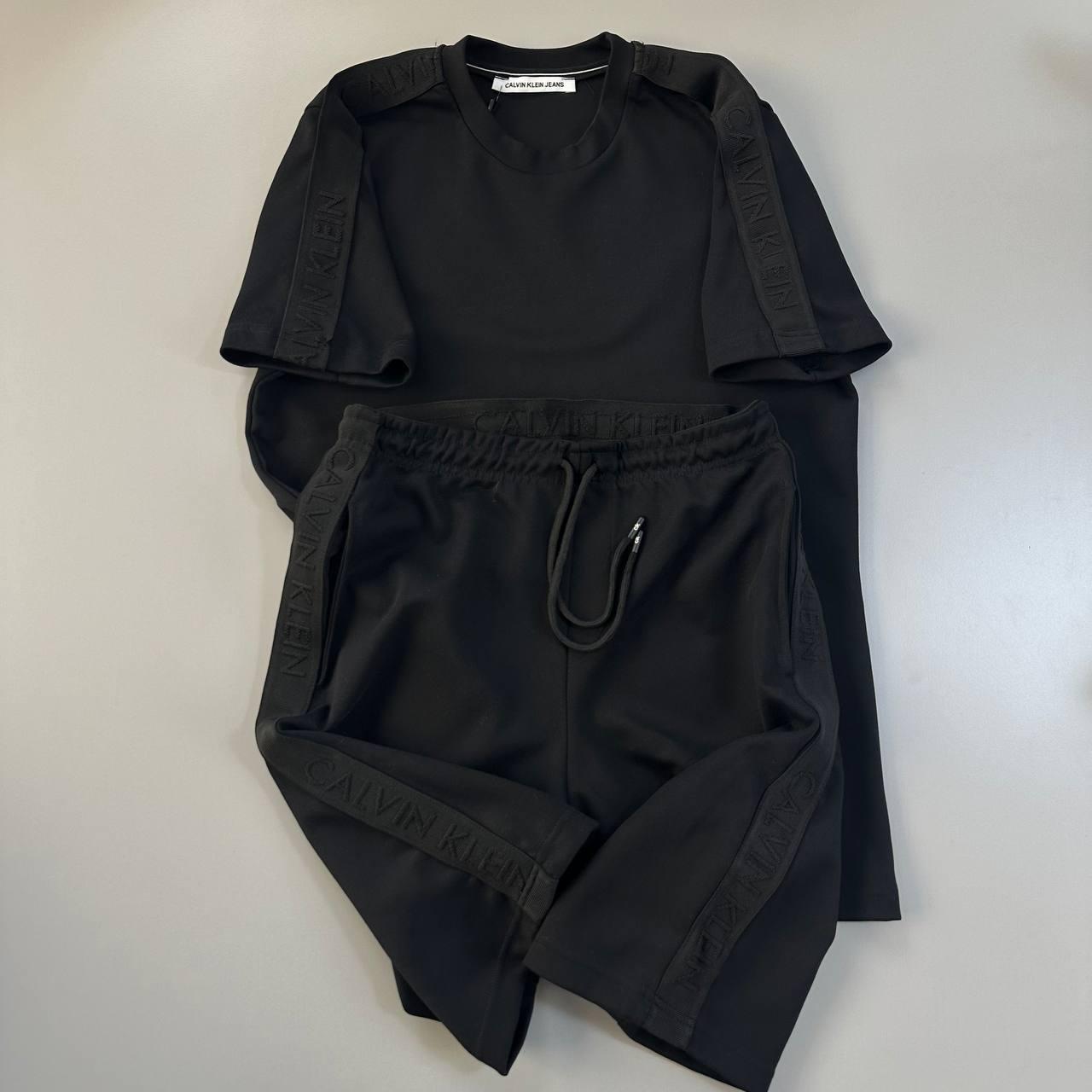 Чоловічий костюм шорті + футболка Calvin Klein CK7371 чорний S, XL, фото 1