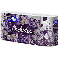 Туалетная бумага Grite Orchidea 3 слоя 8 рулонов (4770023348033)