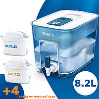 Большой фильтр кувшин Brita Flow Memo 8,2 л Фильтр умягчитель жесткой воды + Сменные картриджи 5 шт