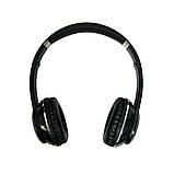 Навушники бездротові блютуз чорні накладні навушники з мікрофоном MDR S460, фото 3