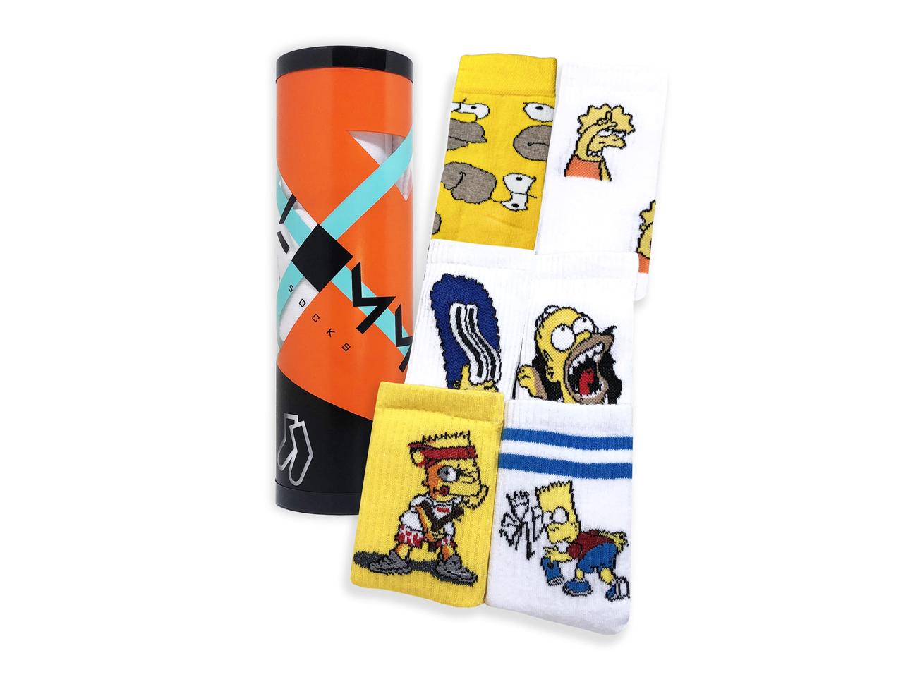 Подарунковий тубус шкарпеток Simpsons tube, One size (37-43)
