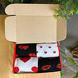 Подарунковий набір чоловічих шкарпеток 40-45 на 4 пари різнобарвні та яскраві, демісезонні, якісні та прикольні, фото 5
