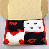 Подарунковий набір чоловічих шкарпеток 40-45 на 4 пари різнобарвні та яскраві, демісезонні, якісні та прикольні, фото 6
