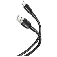 Дата кабель USB 2.0 AM to Type-C 1.0m NB212 2.1A Black XO (XO-NB212c-BK)