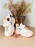 Детские демисезонные кроссовки на девочку от бренда Jong Golf весна осень в нежных цветах размер от 26-31 31, Розовый