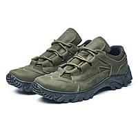 Тактичні кросівки хакі шкіряні кросівки армійські демісезонні зелені кросівки військові легкі