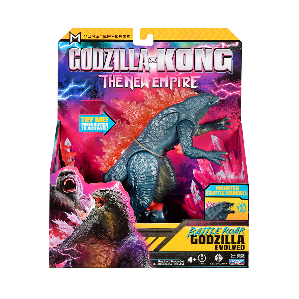 Ігрова Фігурка Godzilla x Kong Battle Roar Godzilla Evolved - Ґодзілла готова до бою (звук) 18 см 35506