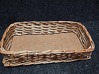 Плетений кошик з лози, для зберігання овочів фруктів30/15/6 см