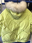 Куртка жіноча Зимова р.42-52 Яскравий Пуховик з натуральним хутром Фабричний Китай, фото 6
