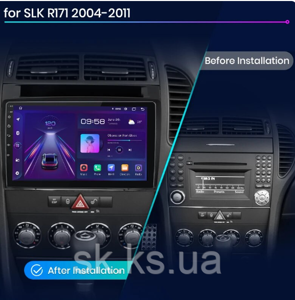 Junsun 4G Android магнітола для Mercedes Benz SLK Class R171 2004-2011 SLK 200 280