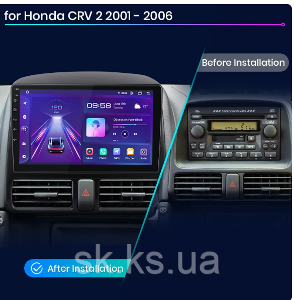 Junsun 4G Android магнітолу Honda CRV 2001-2006