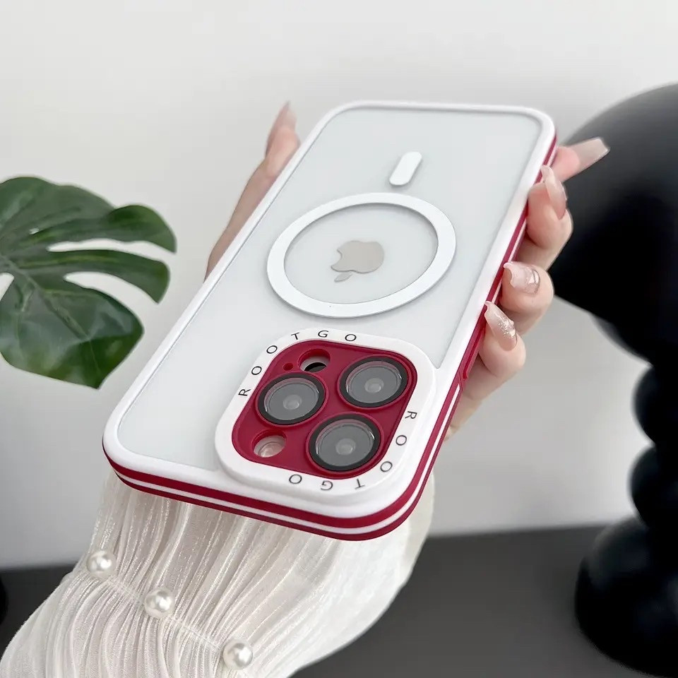 Чохол для IPhone 12 Pro без відбитків пальців + підтримка MagSafe, red