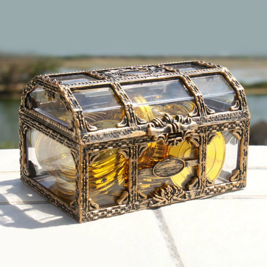Огранайзер для ювелірних виробів у вигляді піратської скрині. Коробка для прикрас 105х80х65 мм