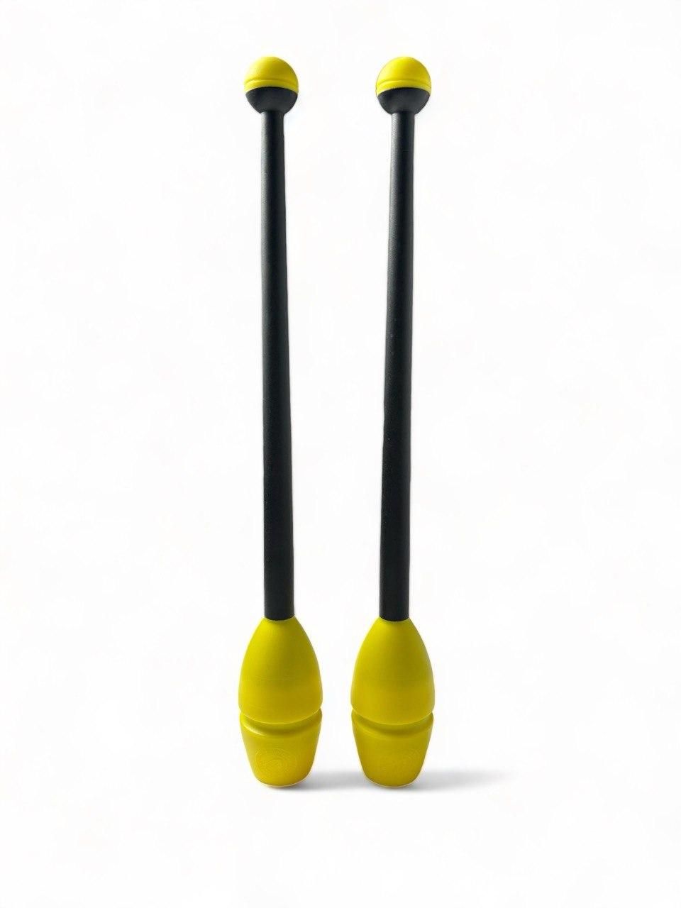 Булави для художньої гімнастики   RG Clubs 36,0 cm Combi mod. Nika bi-col. Yellow x Black