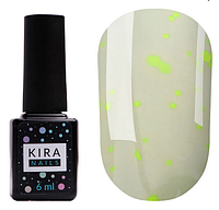 Гель лак Kira Nails Yoghurt Boom №005 (лимонная карамель с неоновыми хлопьями, йогурт) 6 мл