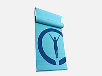 Комплект килимок для йоги з сумкою LiveUp PRINTED YOGA MAT + BAG блакитний 173х61х0.6см (LS3231C-06b-Combo)