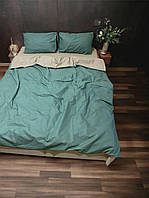 Семейный комплект постельного белья "Однотонка хаки+беж", 220*200 см.