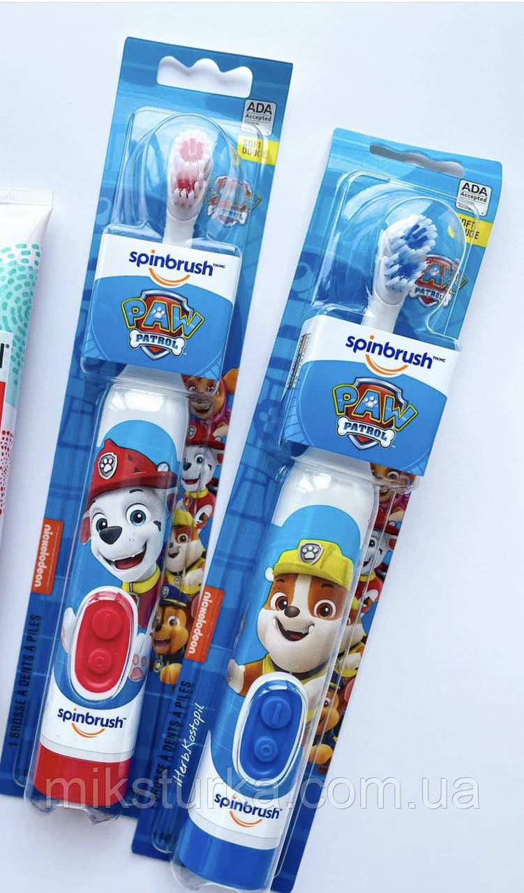 Дитяча електрична зубна щітка SpinBrush Kids Arm & Hammer, iHerb США, щенячий патруль