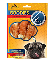 Лакомста для собак 4DOG Goodies Rewards кости с кальцием и курицей 100г 207828