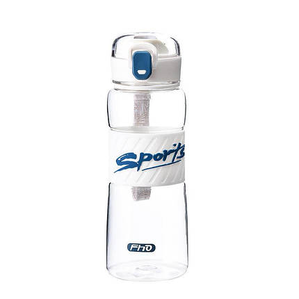 Спортивна пляшка для води SPORT 600 мл — білий, фото 2