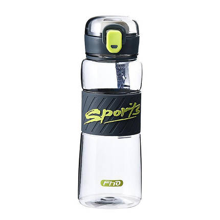 Спортивна пляшка для води SPORT 600 мл — чорний, фото 2