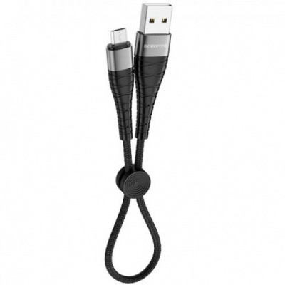 Кабель Borofone BX32 USB - MicroUSB 2.4A/0.25m (Чорний)