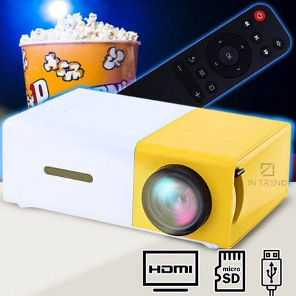 Проєктор мультимедійний проєктор LED YG-300 для домашнього кінотеатру Міні портативний кінопроєктор і відео, фото 1