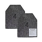 Бронеплити стальні 4+ клас захисту 2ARMOR ДСТУ 8782:2018 Комплект 2шт плита для плитоноски з антирикошетом, фото 2