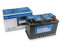 Аккумулятор AGM 80 Ач KRAISSMANN 80 AB 800 AGM для автомобилей с системой старт-стоп