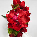 Бутоньєрка "Яблуневий цвіт" червоний 3.5 см, фото 2