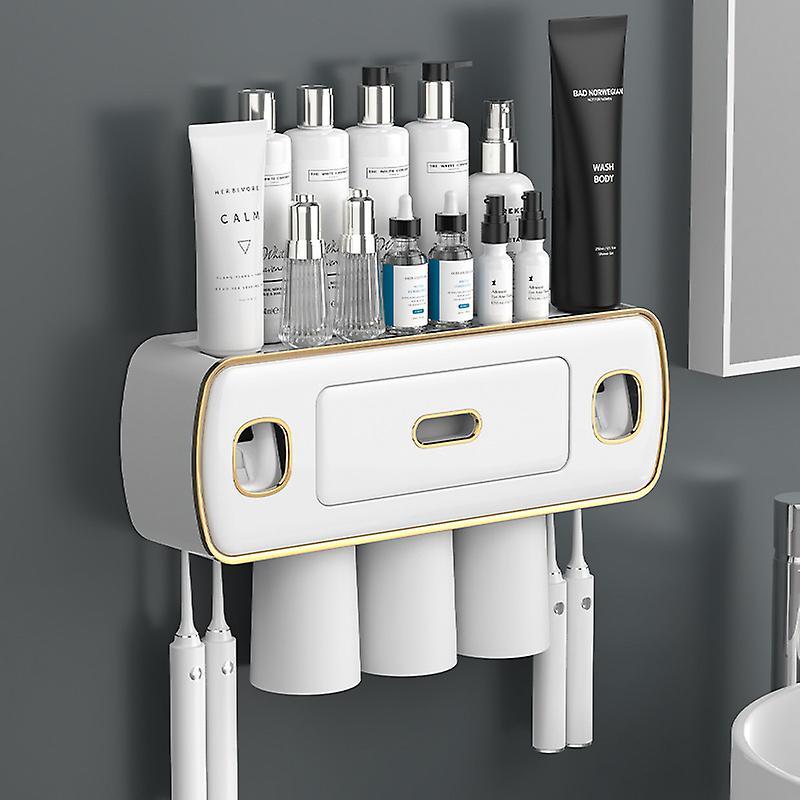 Витискач для зубних щіток із висувними шухлядами TOOTHBRUSH HOLDER XL-716, Органайзер для зубних щіток