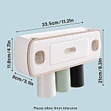 Витискач для зубних щіток із висувними шухлядами TOOTHBRUSH HOLDER XL-716, Органайзер для зубних щіток, фото 3