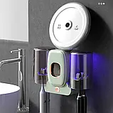 Тримач для зубної щітки 2 чашки TOOTHBRUSH HOLDER XL-717, Органайзер у ванну, фото 2