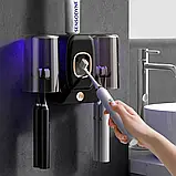 Тримач для зубної щітки 2 чашки TOOTHBRUSH HOLDER XL-717, Органайзер у ванну, фото 8
