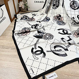 Хустка шовкова C.H.A.N.E.L з ручною підшивкою