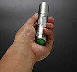 Світлодіодний ручний ліхтар Silver EDC (500LM, LED, 5Mode, 18650, IPX7), Без батареї, фото 2