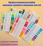 Професійний набір маркерів-лінерів, маркерів-пензлів, Фломастери з м'якою головкою на водній основі 80 шт, фото 2
