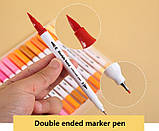 Професійний набір маркерів-лінерів, маркерів-пензлів, Фломастери з м'якою головкою на водній основі 80 шт, фото 4