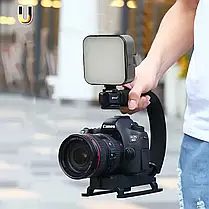 Портативний Стабілізатор Мікрофоном і Спалахом Video Making Kit AY49U, U-подібний Кронштейн для Телефона, фото 5