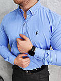 Чоловіча сорочка RALPH LAUREN H4232 блакитна, фото 2
