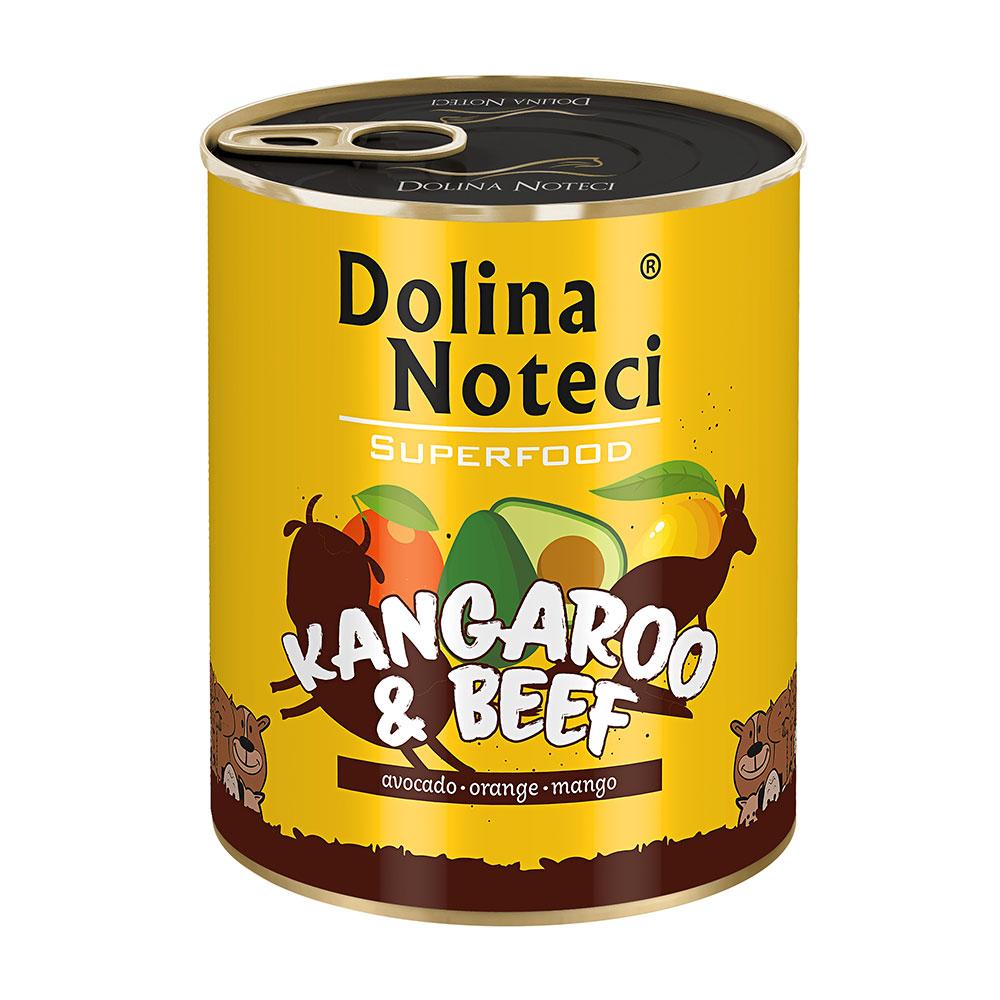 Консерви, вологий корм для собак з м'ясом кенгуру та яловичини, Dolina Noteci Superfood 800 гр