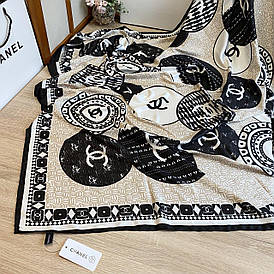 Хустка шовкова C.H.A.N.E.L з ручною підшивкою