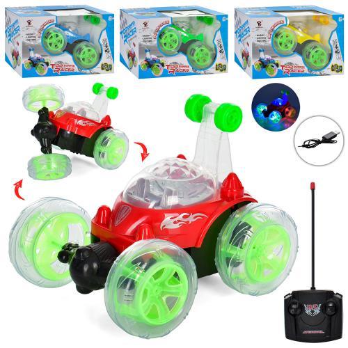 KM9900-175 Машинка на керуванні, акумулятор, трюкова, 19 см, музика, світло, USB-зарядний, 4 кольори, у коробці
