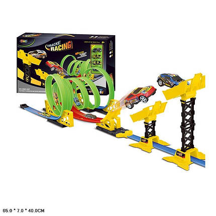 KMD663-507 Трек +4 машини, світиться в темряві, коробка 65*40*7 см, фото 1