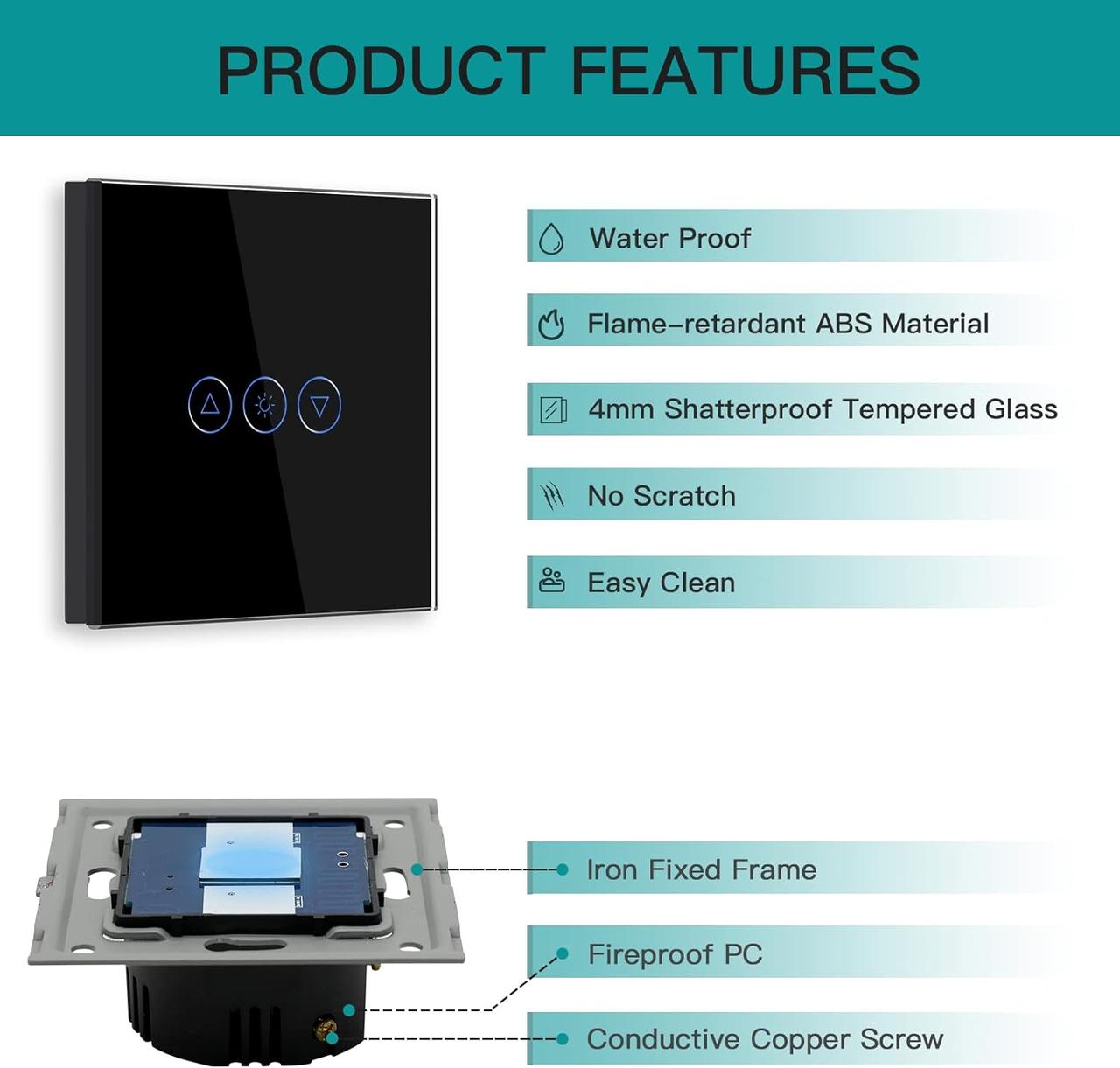 Умный выключатель света BSEED с диммером Wi-Fi для светодиодных фонарей ...