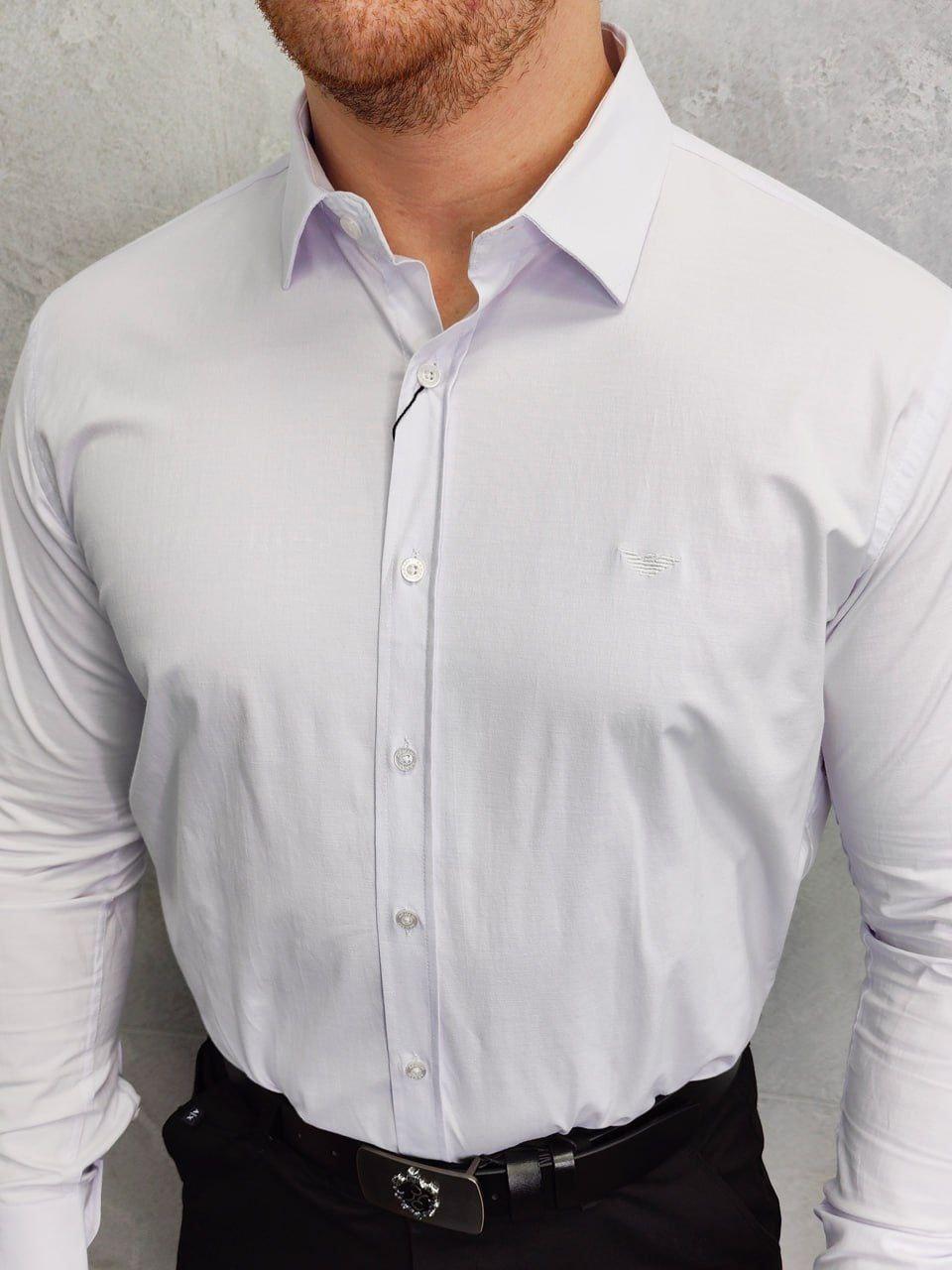 Чоловіча сорочка Armani H4230 біла, фото 1