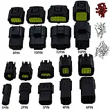 Вологозахищені автомобільні роз'єми Denso конектори на 1,2,3,4,6,8,10,12,16 пінів, фото 3